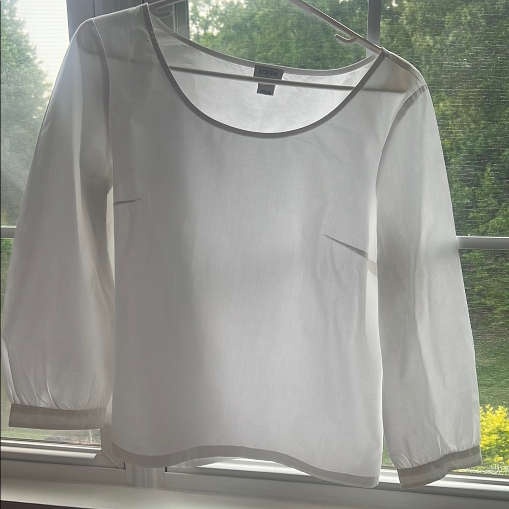 White Sheer Blouse by J CREW